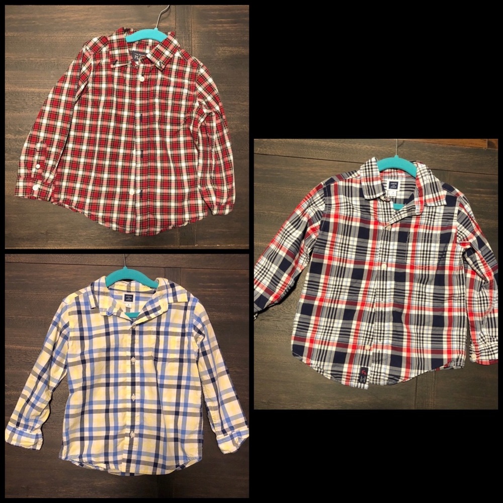 Long sleeve button up dress shirt bundle.